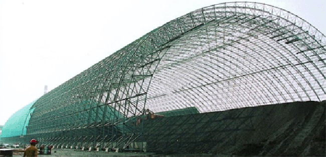 华阴热电厂螺栓球网架干煤棚